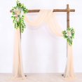 thumbnail image 1 of AIR-Wedding Arch Draping Fabric Champagne Chiffon Fabric Drapery 2 Panels Ivory Backdrop Curtain Wedding Arch Drapes Sheer Curtains Wedding Backdrop for Reception Birthdays Party Ceiling for Ceremony, 1 of 4