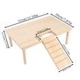 thumbnail image 3 of Wooden Hamster Platform with Climbing Ramp, Natural Wood Standing Ledge for Small Animal Cage Accessories, Syrian Hamster Dwarf Mouse Nesting Exercise Playground, 3 of 6