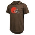thumbnail image 2 of Men's Majestic Threads Nick Chubb Brown Cleveland Browns Player Name & Number Tri-Blend Slim Fit Hoodie T-Shirt, 2 of 3