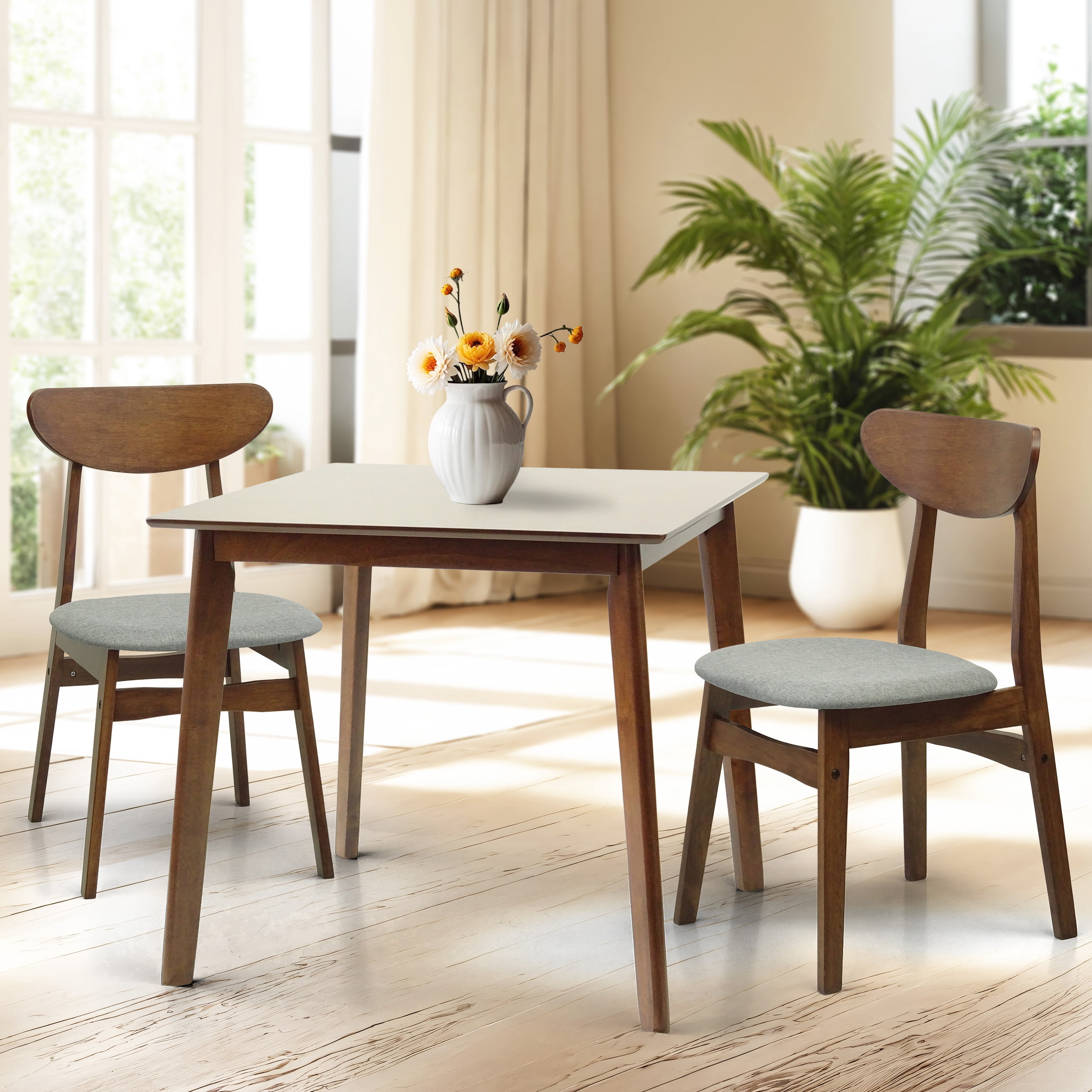 GDF Studio Modern Upholstered High Seat Bistro Set, Cedric 3 Piece