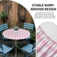 thumbnail image 2 of Pink Round Tablecloth for 45-54 Inch Tables,Fitted Table Cover with Elastic Edge,Country French Rustic Buffalo Plaid Modern Art Waterproof Outdoor Table Cloth Protector for Patio Garden Dinner Picnic, 2 of 9