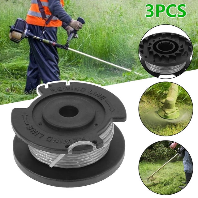 3PCS Trimmer Spool Line,Edger Spool Compatible with Worx Trimmer spools Weed Eater String Trimmer Line Refills 0.062 inch for Electric String Trimmers,Weed Wacker Spool Replacement Parts