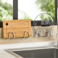 thumbnail image 4 of Stainless Steel Kitchen Sponge Rack Wall-mounted Spoon Hook Strong Bearing Capacity for Home Kitchen Bathroom, 4 of 5