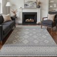 thumbnail image 4 of GENIMO 2'x3' Boho Area Rug, Machine Washable Non Slip Low Pile Rug for Entryway Front Door Kitchen Bathroom, Dusty Gray, 4 of 6
