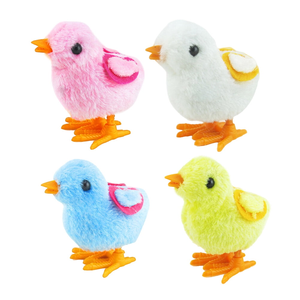 NUOLUX 4pcs Adorable Wind Up Chicken Toys Children Birthday Gifts