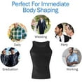 thumbnail image 3 of Aptoco Compression Shirts for Men Gynecomastia Tank Tops Body Shaper Vest for Workout Slimming Base Layer Belly Control Undershirt A-Shirts, Size M, Valentines Day Gifts, 3 of 8