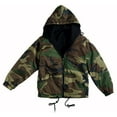 thumbnail image 2 of Rothco Reversible Lined Jacket With Hood - Woodland Camo, Large, 2 of 2