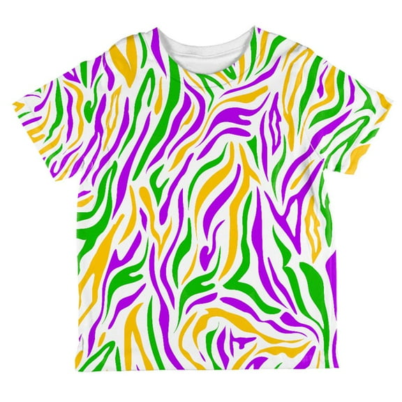 Mardi Gras Zebra Stripes Costume All Over Toddler T Shirt Multi 6T