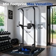 thumbnail image 5 of FED Fitness Sportsroyals Power Tower Pull Up Bar Station, 450LBS Stable Pull Up Dip Station for Home Gym, 5 of 10
