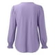 thumbnail image 5 of Blusa de mujer con cuello cuadrado y mangas abullonadas - Top informal con pliegues en la parte delantera - Rayón/poliéster/spandex - S-XXL - Trabajo/cita/salida nocturna, 5 of 5