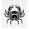 thumbnail image 3 of Ambesonne Crabs Shower Curtain, Aquatic Arthropod, 69"Wx84"L, Black White, 3 of 3