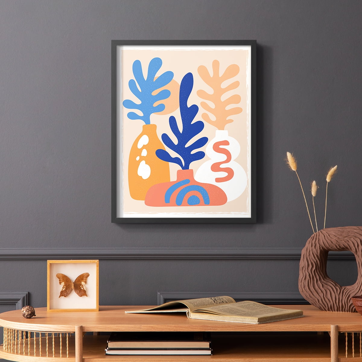 Matisse CCCLXI in Black Solid Wood 16 x 20 Framed Print