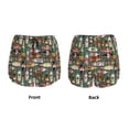 thumbnail image 3 of KLL Alcohol Bottles Pattern Shorts Women,Athletic Shorts High Waisted Running Shorts Pocket Sporty Short Gym Elastic Workout Shorts-Large, 3 of 7
