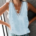 thumbnail image 3 of Askfv Womens Lace Tank Top Summer Camisole Sleeveless Jacquard Shirt, 3 of 4