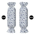 thumbnail image 2 of Wukai Dark Blue Snowflakes Print Candy Pillow Cylindrical Pillows Sofa Pillow Neck Hand Support Pillows Including Insert Lumbar Pillows, 2 of 8