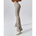 thumbnail image 3 of FITOP Womens Ribbed Flared Leggings Slit Hem High Waist Bootcut Yoga Pants Workout Bootleg Pants, 3 of 8