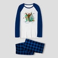 thumbnail image 3 of Bigfoot Family Christmas Pajamas with Blue Plaid Pants and Holiday Design, Sizes NB to 6XL with Pet Outfit, 3 of 7