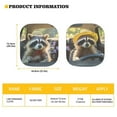 thumbnail image 5 of KUIFORTI Raccoon Car Sun Shade Windshield Funny 2pcs Car Front Window Sunshade Blocks UV Rays Portable Sun Visor Summer Sun Shield Foldable Car Interior Accessiores Universal Fit Most Cars, 5 of 5