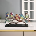 thumbnail image 7 of Colorful Wooden Bird Decorations for Home - Elegant Garden & Indoor Hanging Pendants, Flower Pot Balcony Decor, Easy to Install Bird Group Ornaments, Unique Textured Wooden Wall Art Decorations, 7 of 7