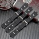 thumbnail image 4 of Silicone Watch Barcelet Watch Accessories Band For Bvlgari Dp42c14svdgmt Convex 8mm Rubber Strap Men And Women 2 Types-black -silvery, 4 of 5