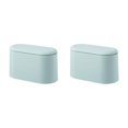 thumbnail image 4 of Ruiboury Portable And Versatile Trash Bin Lightweight For Any Occasion Plastic Portable Table Waste Dustbin Plastic Desktop light blue 2Set, 4 of 6