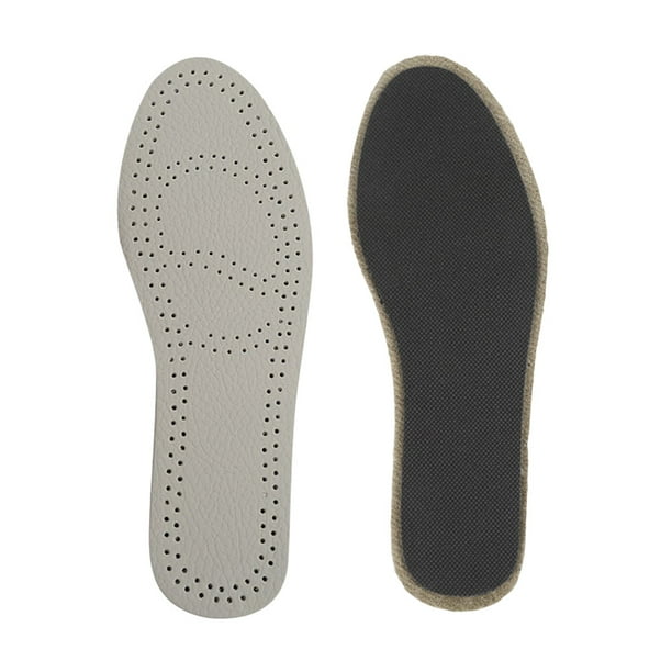 EeaseMX Plantillas de cuero para hombre y mujer, antibacterianas, antitranspirantes, desodorantes, con almohadillas, accesorios para el cuidado de los pies, talla 37-38