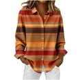 thumbnail image 1 of RXMEKW Blouse à Col en V Boutonnée pour Femmes Chemise Décontractée à Manches Longues 95 % Polyester 5 % Élasthanne Coupe Régulière, 1 of 8
