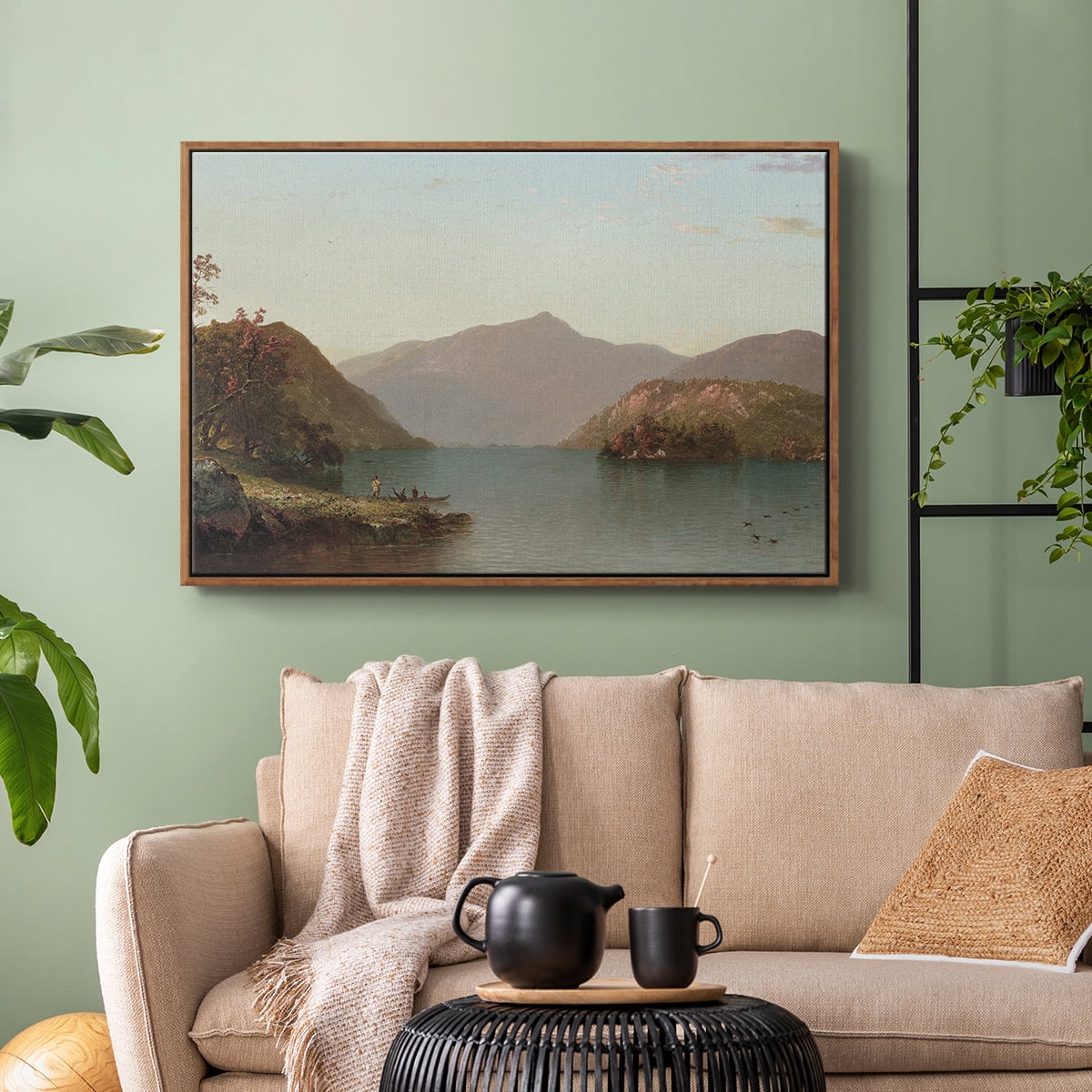 Vintage Landscape-CCCXXXVIII By Wexford Home Framed in Walnut Wood Gallery Wrapped Canvas 17 in. x 25 in.
