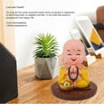 thumbnail image 3 of Pequeño Adorno De Monje, Mano De Obra Vívida, Adorno De Monje Pequeño Con Energía Solar Para Tableros De Automóviles Para Hogares, 3 of 7