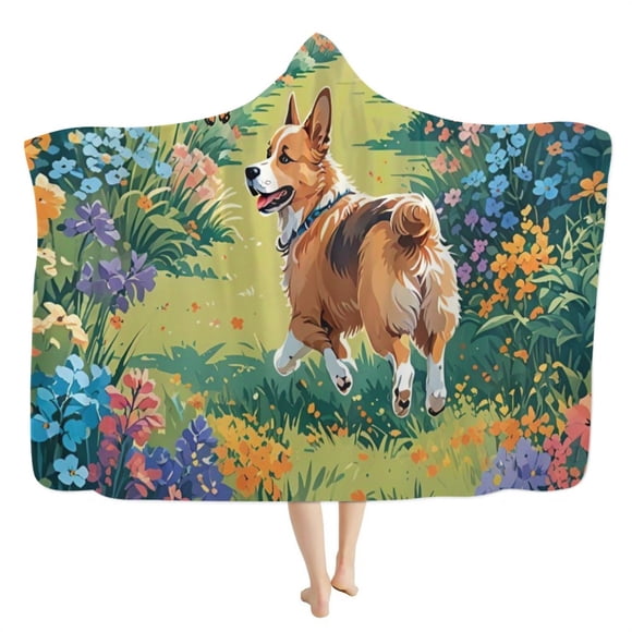 Lunxisen 1 Pcs Custom Photo Blanket Personalized Hooded Wearable Fleece Travel Wrap Super Soft Cozy Gift(200*150cm)