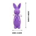 thumbnail image 3 of Deeceymbur Flocked Bunny Statue Easter Decoration with Bow Tie For Desktop Home In Multiple Colors 9 Inches Height, 3 of 6