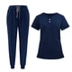 thumbnail image 2 of Conjunto de uniforme médico para mujer, ropa de trabajo, uniforme deportivo, camiseta suave y pantalones deportivos. M, 2 of 9