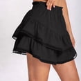 thumbnail image 6 of Women's Skort Shorts Lace Ruffle Tiered Mini Skirts with Under Shorts Tennis Casual Summer Boho Short Skirt (2XL, Black), 6 of 8