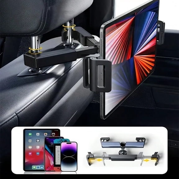 Adjustable Car Headrest Tablet Holder For 4 7 11 Inch Tablets Road Trips BackseatBuckle Type/black/1pcMulticolor 1