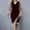 *Wine, variant on ClodeEU Women's V Neck Mesh 3/4 Sleeve Bodycon Midi Dress,Cocktail Party Dress with Sparkly Trim Black,Women's Plus L