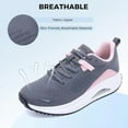 thumbnail image 5 of JOYFON Women's Walking Shoes Arch Support Orthotic Breathable Tennis Sneakers for Plantar Fasciitis Pain Relief GrayPink Size 7.5, 5 of 6