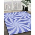 thumbnail image 2 of Ahgly Company Indoor Round Patterned Light Slate Blue Area Rugs, 6' Round, 2 of 6