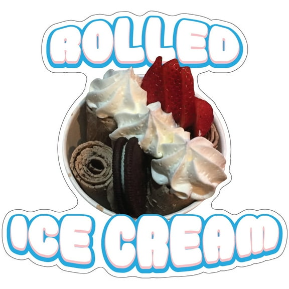 Rolled Ice Cream 8" Decal Concession Stand Food Truck Sticker