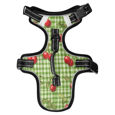 No Pull Dog Vest Harnesses and Escape Proof Cat Harnesses with Leash Set Reflective Adjustable Breathable Soft Padded Pet Vest for Small Medium Dogs Cats Inspiration Cherry Painting