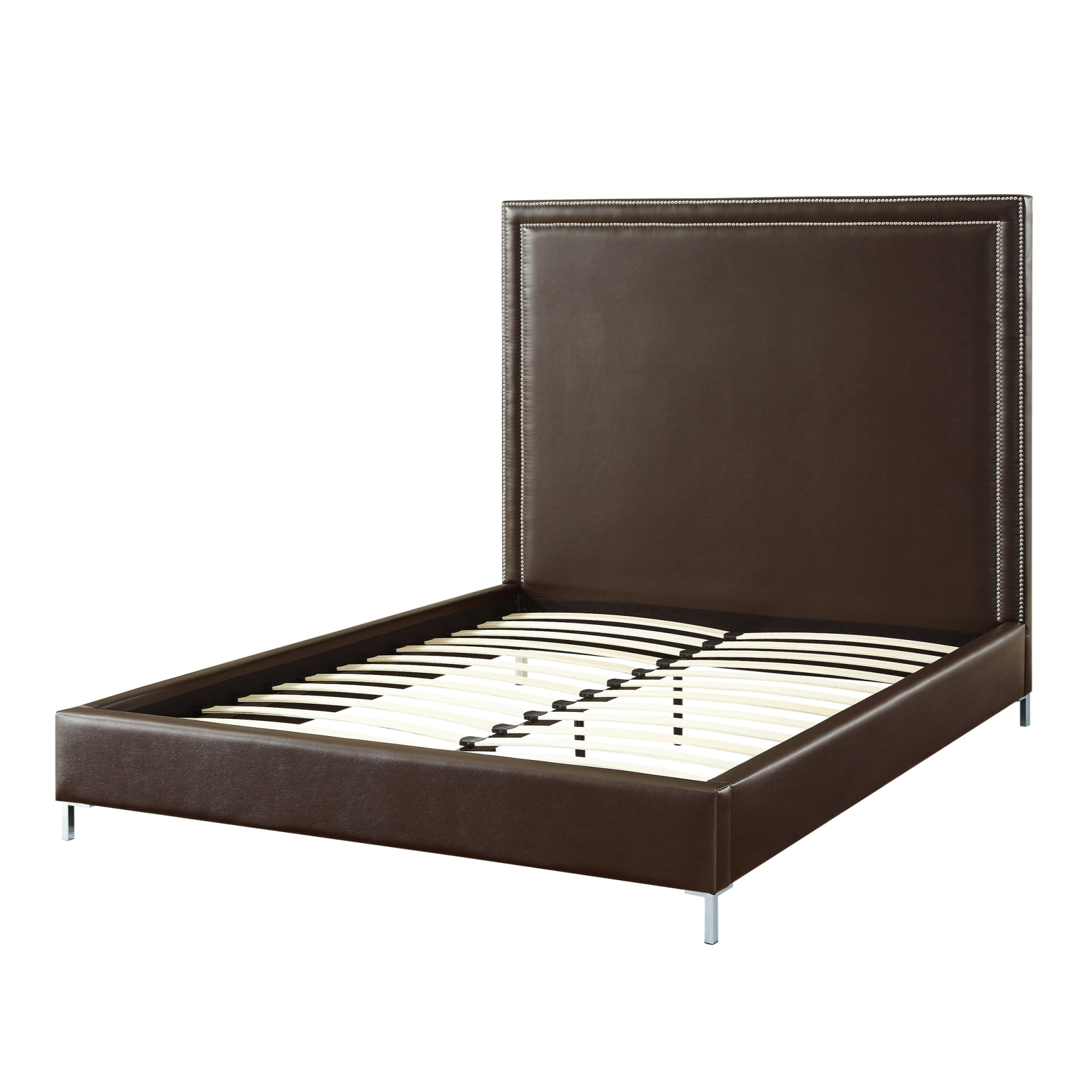 Inspired Home Reese Faux Leather Platform Bed