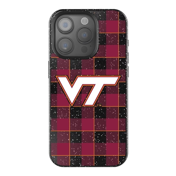 Keyscaper Virginia Tech Hokies Plaid Bling iPhone Case