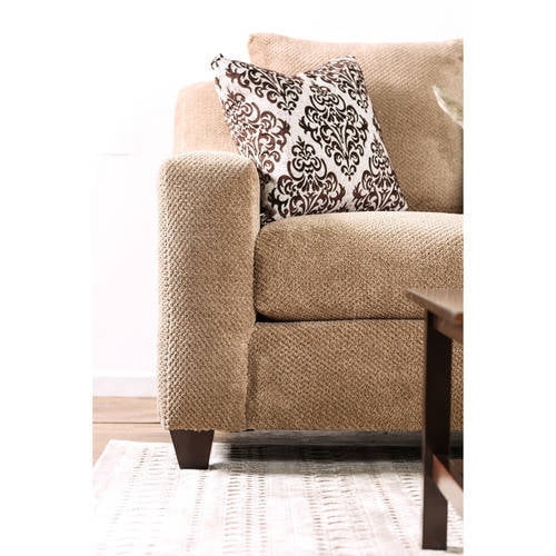 Furniture of America Contemporary Microfiber Horace Sofa, Mocha