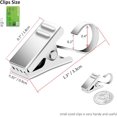 thumbnail image 2 of Pack of 25 Curtain Clips Stainless Steel Curtain Rod Clips Lights Hangers Clips for Shower Home Decoration Photos Outdoor, 2 of 5