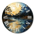 thumbnail image 2 of Designart "Reflections of Serenity Tranquil Blue River III" Lakes & Rivers Oversized Wall Clock, 2 of 5