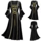 thumbnail image 2 of Vestido largo de manga larga con cuello cuadrado y retazos para mujer Pompotops  hdfakjf9815, 2 of 6