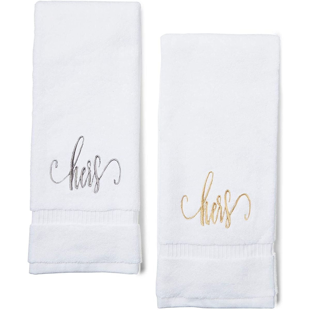 Personalized Embroidered  Big Letter and Last Name Chocolate Brown Hand Towel 