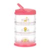 Innobaby Packin' Smart Stackable and Portable Storage System for Formula, Baby Snacks and more. 3 Stackable Cups in Strawberry Sorbet. BPA Free.