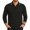 Black, variant on fnnxeal Mens Polo Shirts, Fashion Casual Fall Winter Long Sleeve Collared Zipper Light Blue Polo Shirts for Men Size S