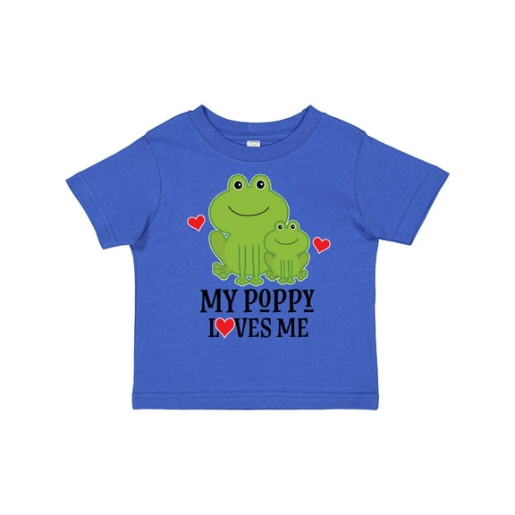 Inktastic My Poppy Loves Me Grandson Frog Gift Boys Toddler T-Shirt