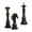 Black, variant on yotijay 3 Pieces Chess Pieces Statues Chessmen Ornaments Home Furnishing Gift Decorative Black